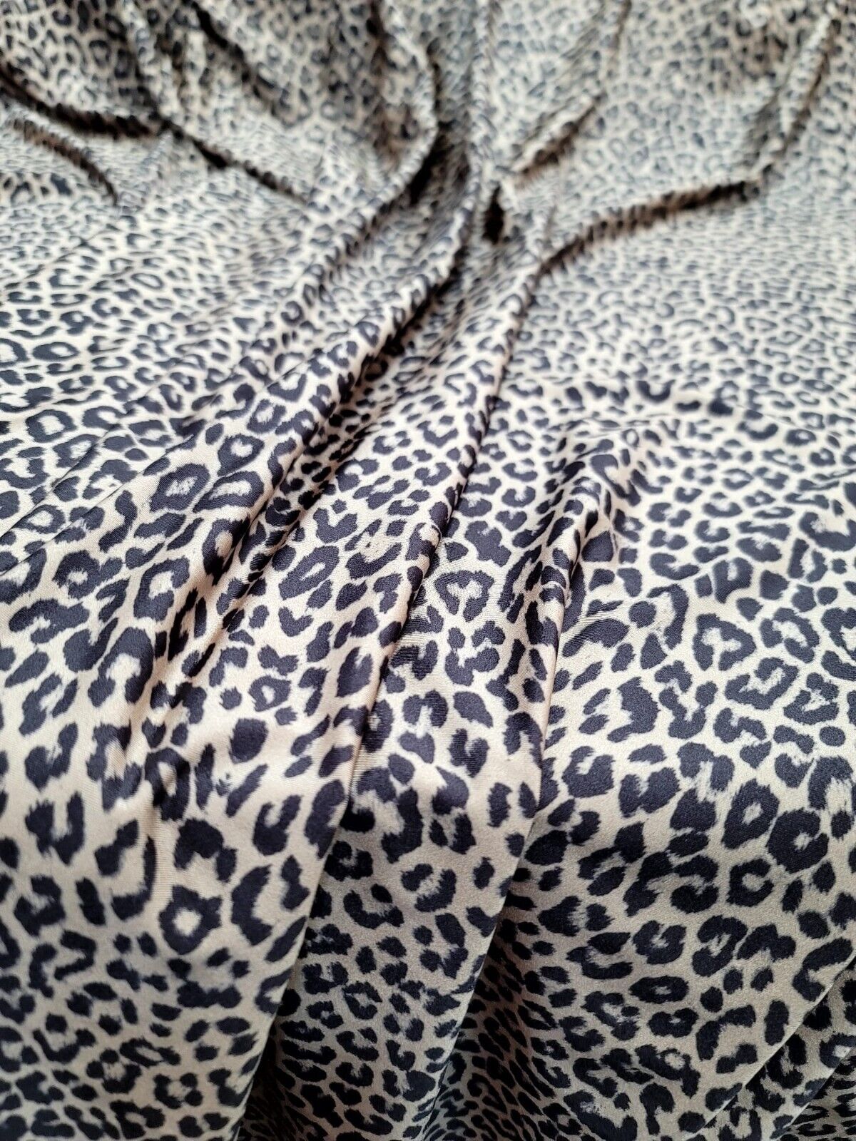 Wild Animal Cheetah Fabric - Sold By the Yard - Stretch Spandex - Animal Print - Black/Brown