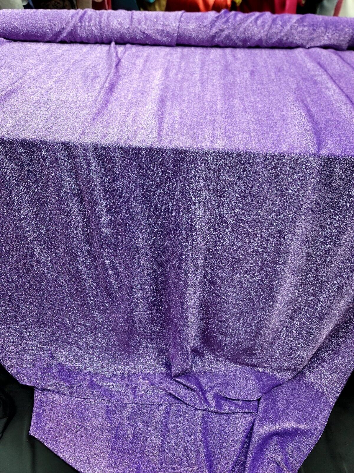 Lame Lavender Fabric Sold By The Yard Shimmer Stretch Sheer Fabric For Dress