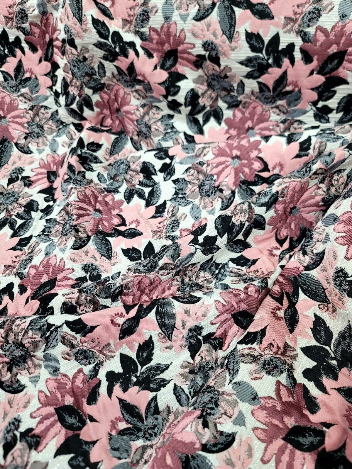 Dusty Rose Mauve Floral Chenille Upholstery Brocade Fabric - 56" Width - Sold by the Yard - Perfect for Pillows, Cushions, and Home Decor
