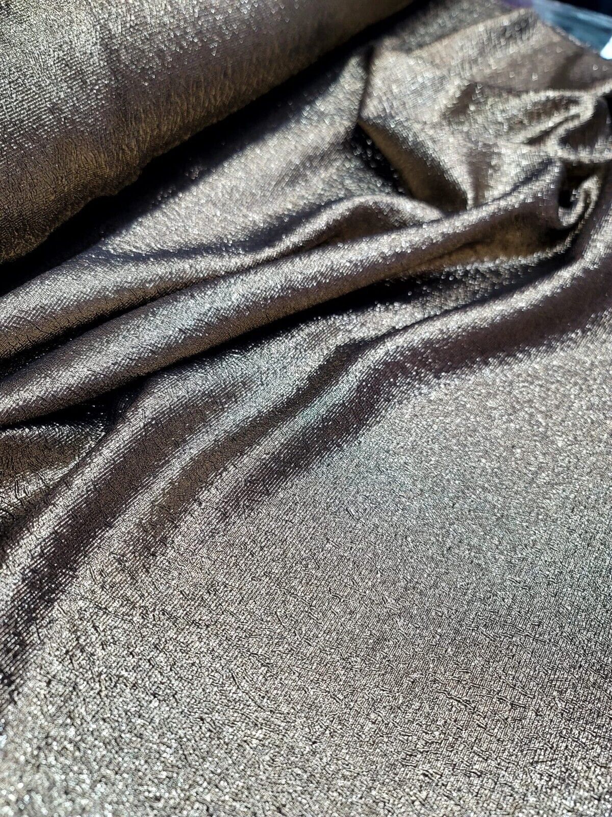 GOLD Metallic Brocade Jacquard Fabric Sold BY THE YARD TEXTURED EMBOSSED FOR DRE