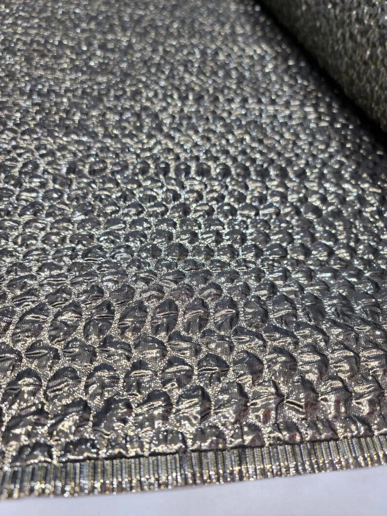 Antique Gold Brocade Jacquard Fabric - Sold by The Yard