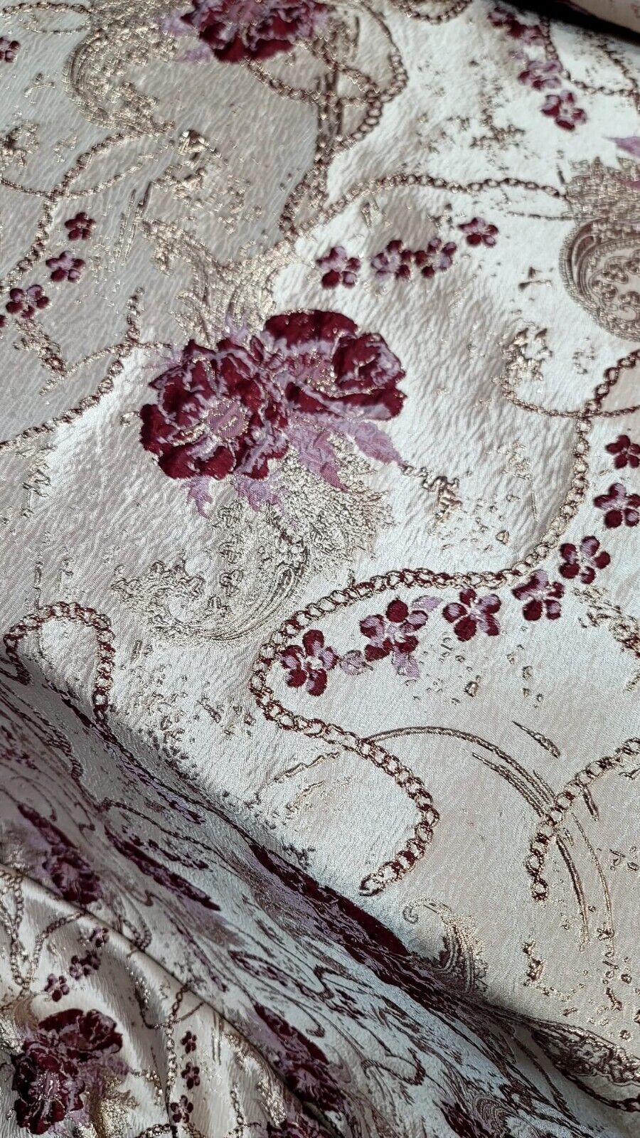 Brocade Jacquard Prom Fabric by the Yard - Ideal for Gowns, Quinceañera, Bridal, Upholstery, and More - Available in Various Stunning Colors