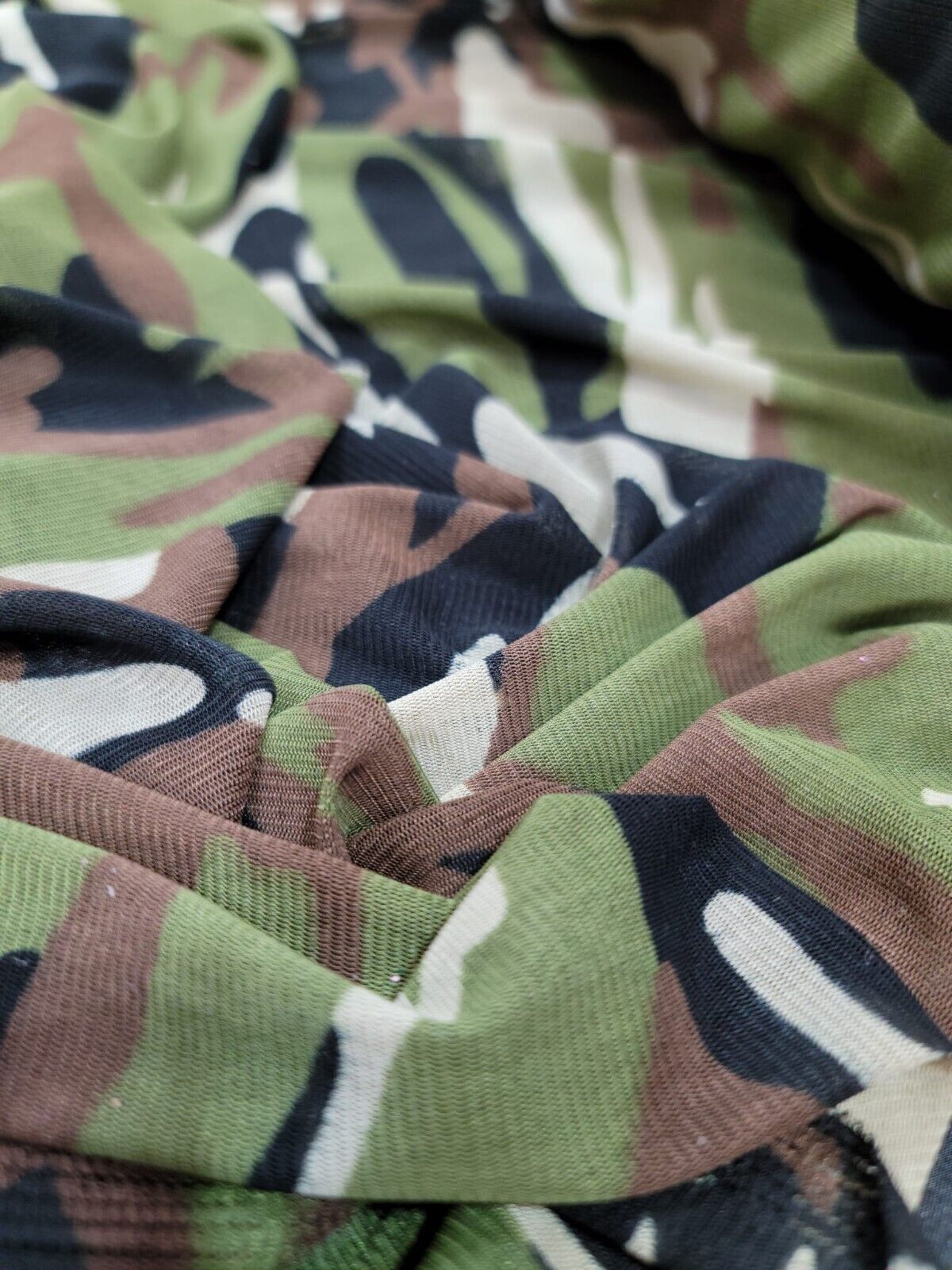 Military Camouflage Print 4 way Stretch Fabric 60"wide Sportwear Mesh By Yard
