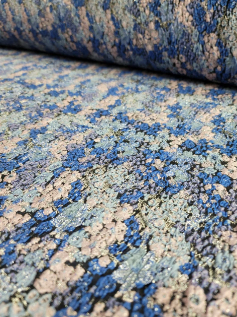 Royal Blue Brocade Floral Flowers Textured Royal Blue Brocade Floral Flowers Textured Jacquard Fashion Fabric Sold By The Yard Gown Prom Quinceañera Fabriccquard Fashion Fabric Sold By The Yard Gown Prom Quinceañera Fabric