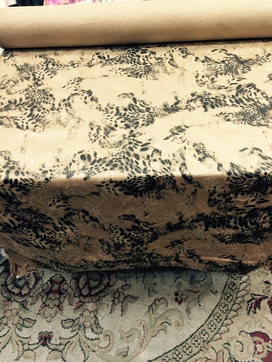 Animal Print Denim Jaguar Jeans Ja Fabric Sold by the Yard