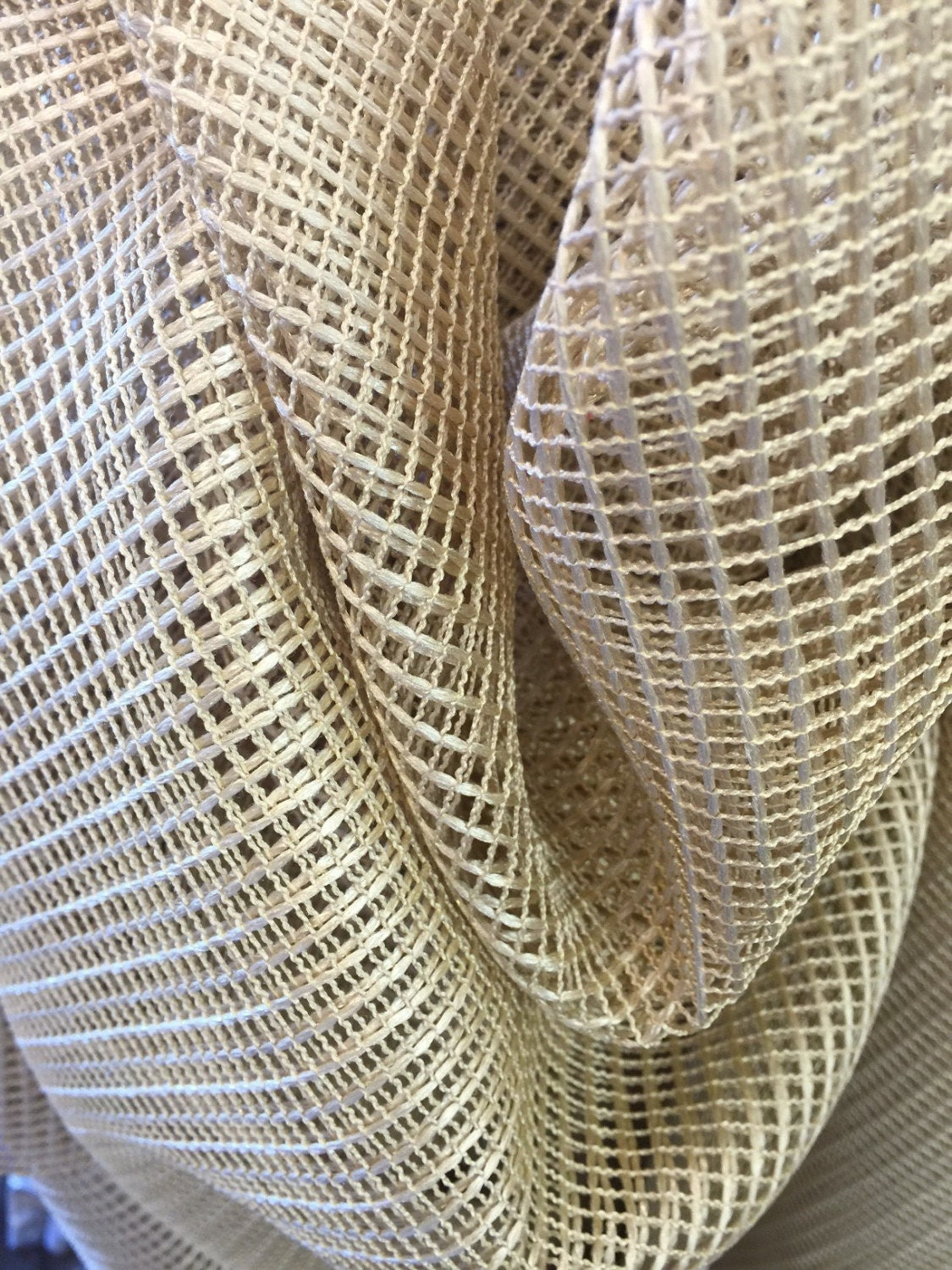Nylon matte Gold mesh FISH NET 8 foot wide Fabric by the yard Fashion Fabric Sold By The Yard