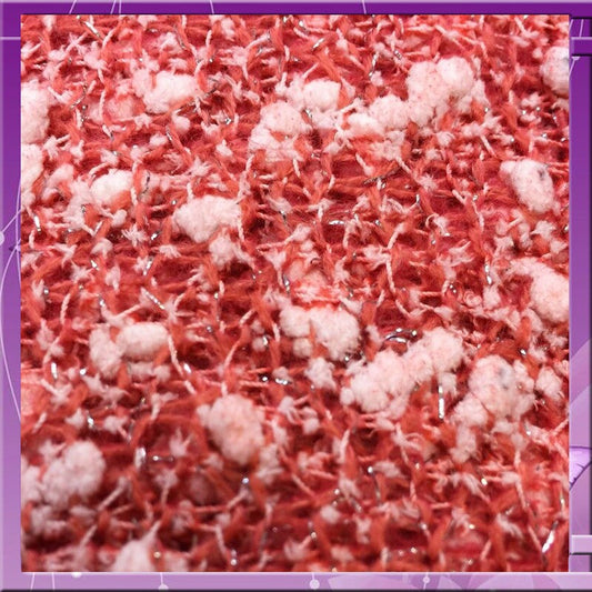 Embroidery lace crocheted Popcorn inspired Coral 50 inches w crocheted fabric sold by the yard soft