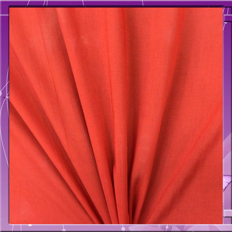 Rayon Challis Fabric Orange California Sunset Blood Orange Solid Color Fabric Sold by the Yard Soft Organic Kids Dress Draping Clothing