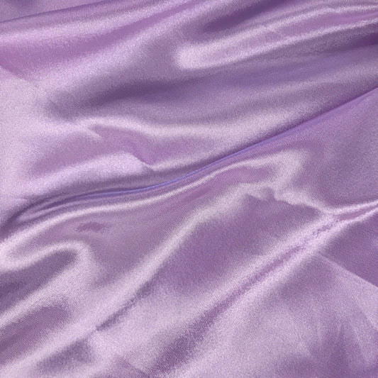 60" inches Wide - by The Yard - Charmeuse Bridal Satin Fabric for Wedding, Apparel, Crafts, Decor, Costumes (Lavender, 1 Yard)