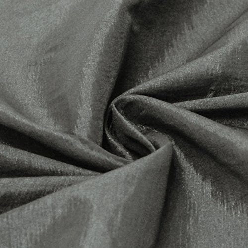 Charcoal Iridescent Stretch Taffeta Fabric Sold By The Yard