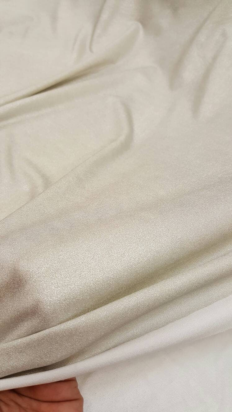 Silver matte stretch spandex fabric sold by the yard wedding prom gown draping decoration gorgeous stretch fabric silver