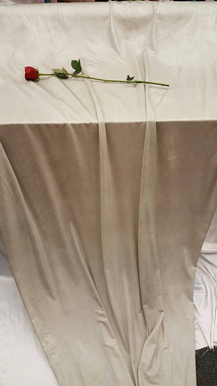 Silver matte stretch spandex fabric sold by the yard wedding prom gown draping decoration gorgeous stretch fabric silver