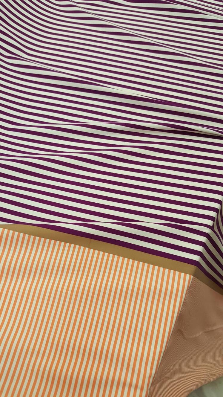 Orange purple whithe stripes spandex 4 way stretch fabric sold by the yard swimwear draping decoration gorgeous stretch fabric multicolor