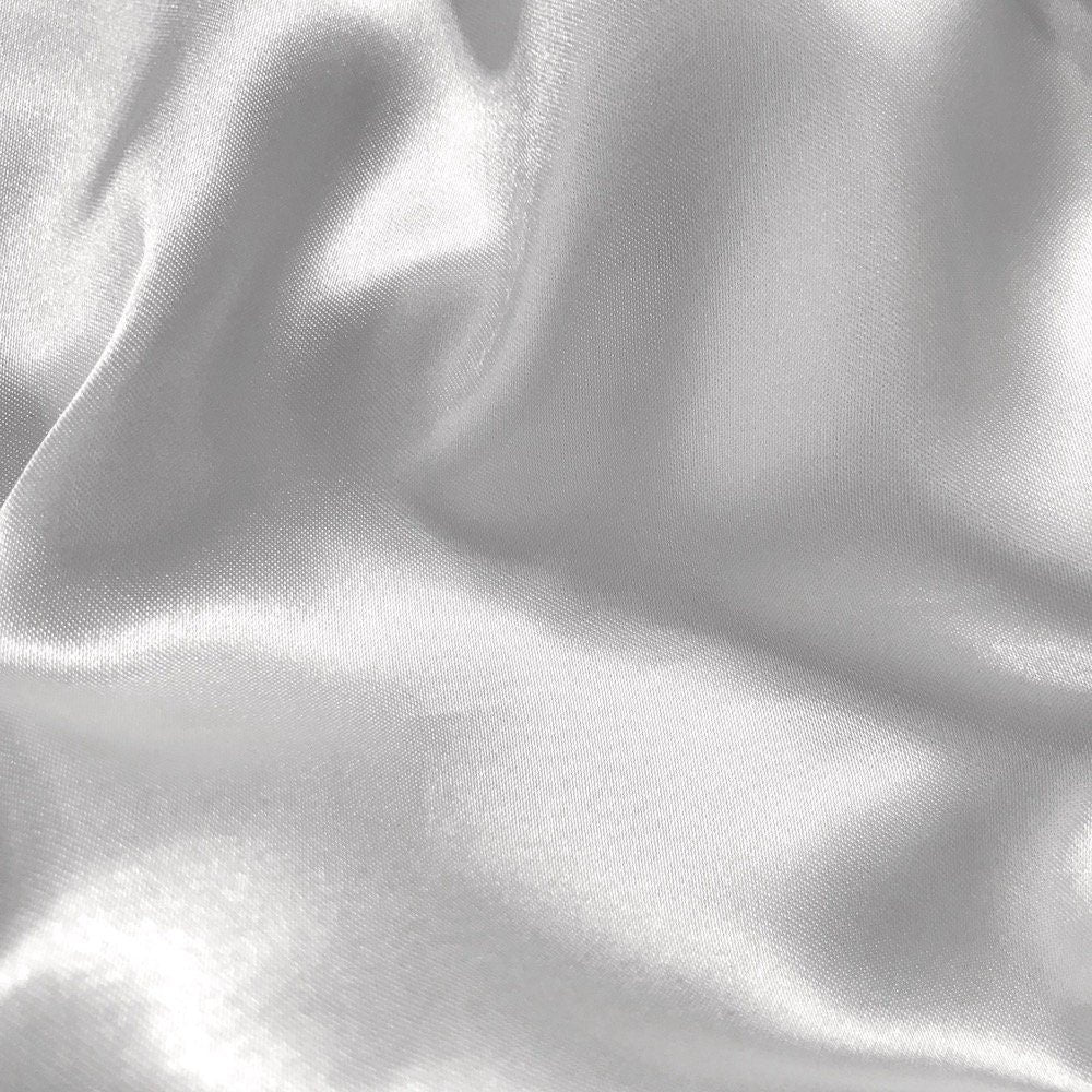 60" inches Wide - by The Yard - Charmeuse Bridal Satin Fabric for Wedding, Apparel, Crafts, Decor, Costumes (White, 1 Yard)