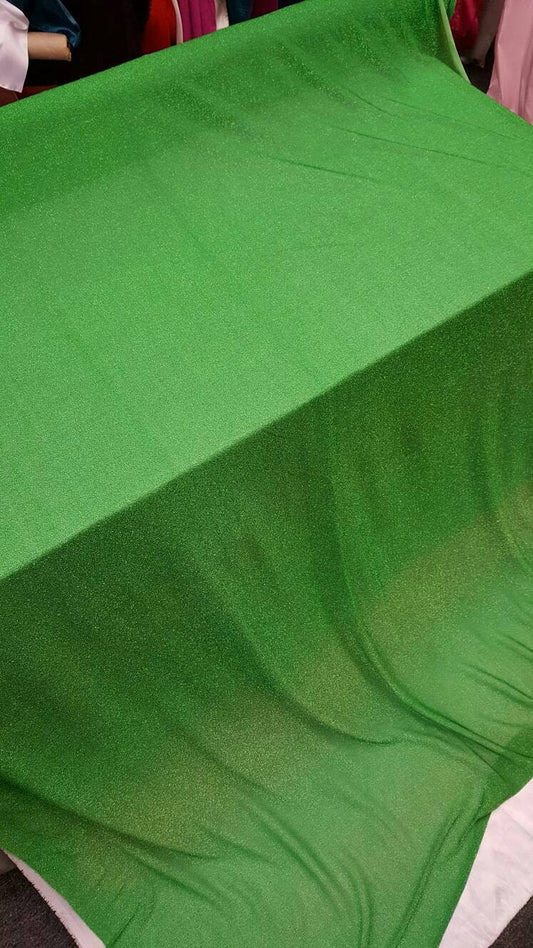 Green Sparkly Stretch Lame Party Fabric Sold by the Yard Decoration Clothing Draping Quinceañera Birthday Bridal Prom Green Stretch