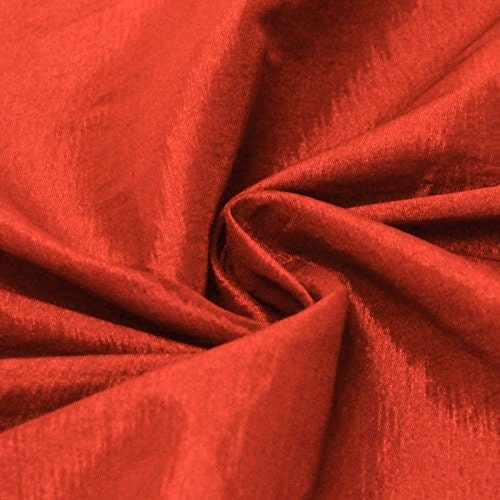 Red Iridescent Stretch Taffeta Fabric Sold By The Yard Clothing Gown  Fashion Bridal Evening Dress