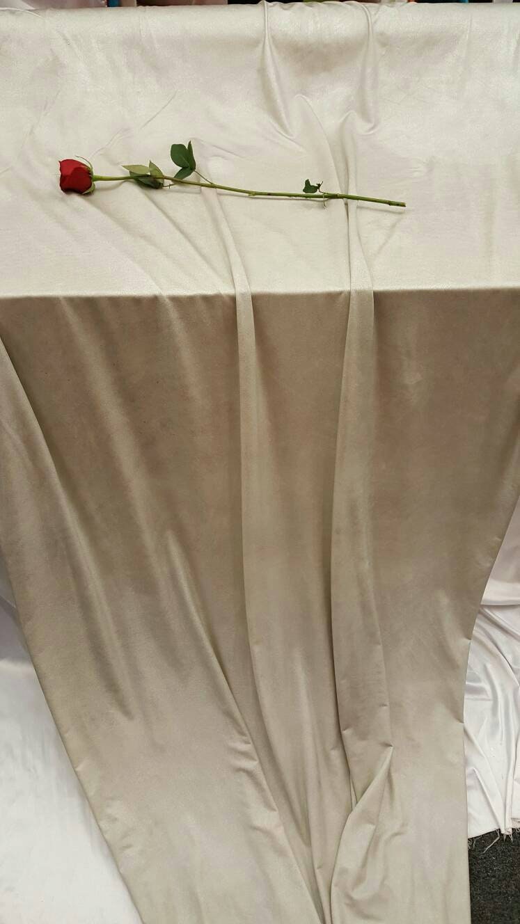 Silver matte stretch spandex fabric sold by the yard wedding prom gown draping decoration gorgeous stretch fabric silver