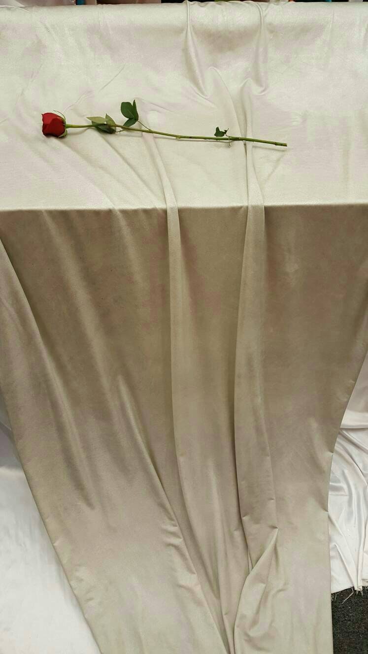 Silver matte stretch spandex fabric sold by the yard wedding prom gown draping decoration gorgeous stretch fabric silver