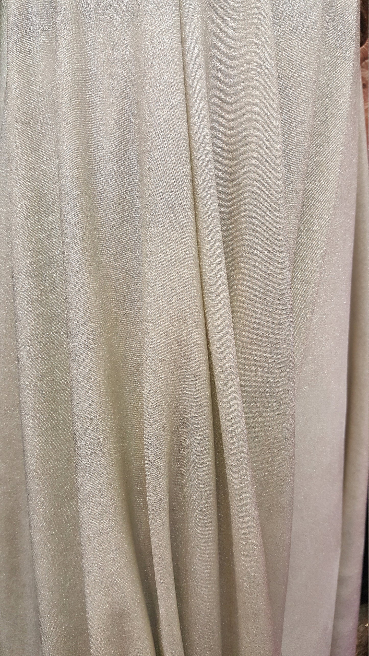 Silver matte stretch spandex fabric sold by the yard wedding prom gown draping decoration gorgeous stretch fabric silver