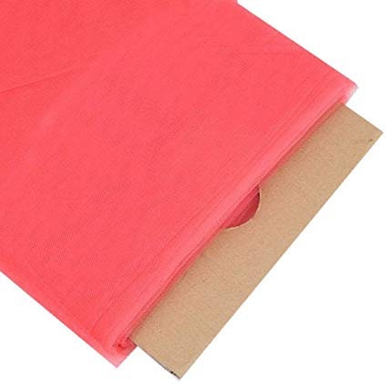Craft and Party 54" by 40 Yards Fabric Tulle Bolt for Wedding and Decoration (Coral) Sold By The Bolt ( 40 Yards )