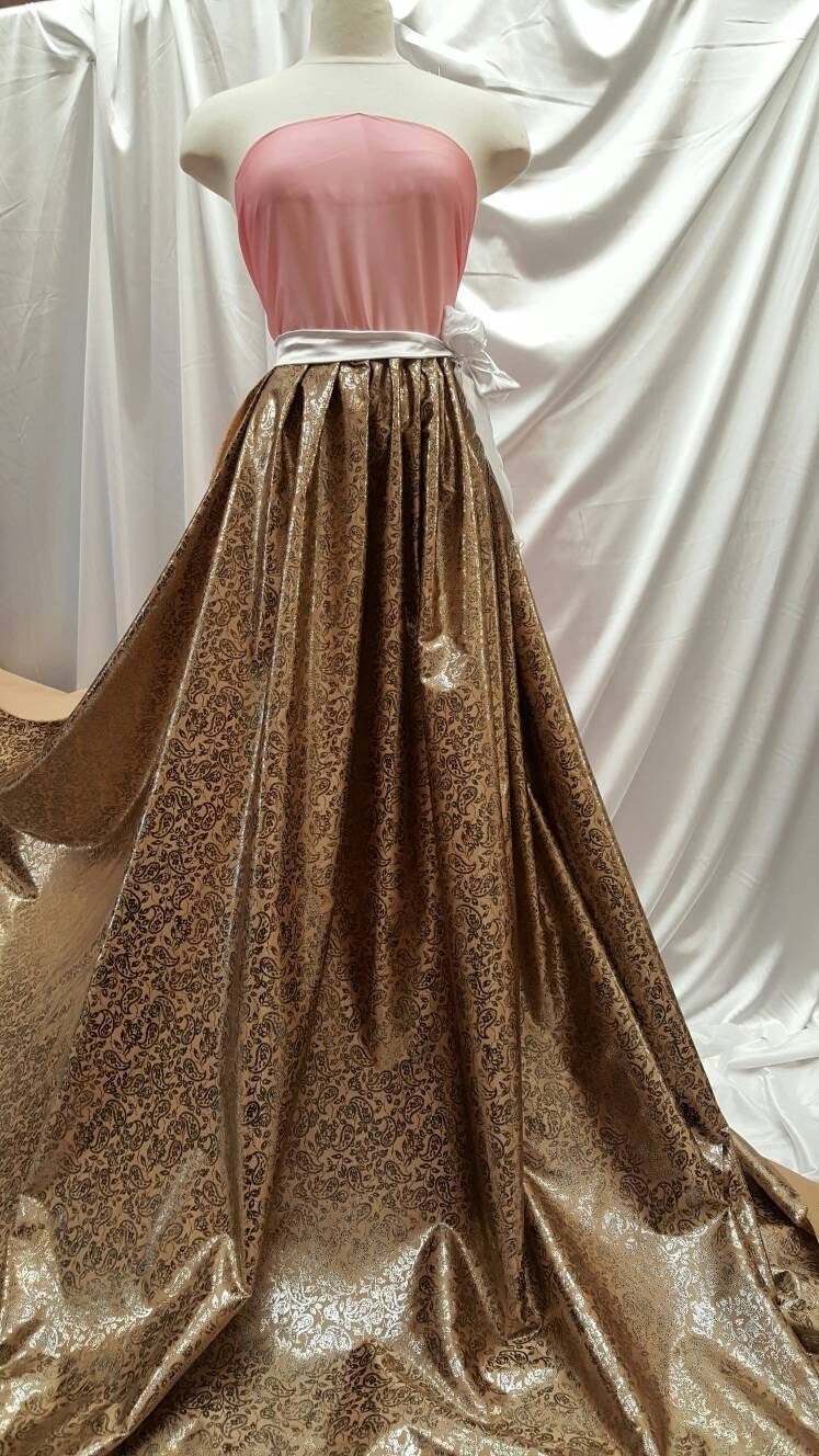 Gold paisley cheap dress