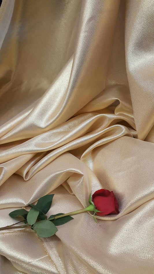 Gold lame shining decoration ligth weight wedding fabric dress  Draping decoration party clothing shining draping fabric sold by the yard