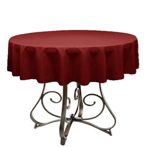 Polyester Tablecloth Round 58" Tablecloth Home Line Indoors (Burgundy)