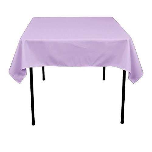 54 x 54-Inch Seamless Lavender Rectangular Polyester Tablecloth for Wedding Party Decorations Square Table Cloth Cover