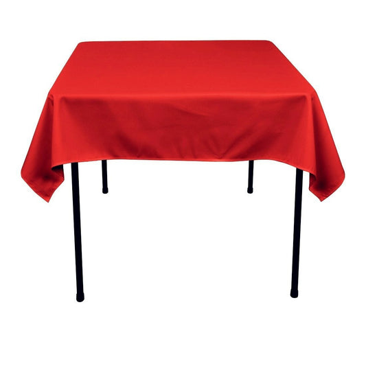 54 x 54-Inch Seamless Red Rectangular Polyester Tablecloth for Wedding Party Decorations Square Table Cloth Cover