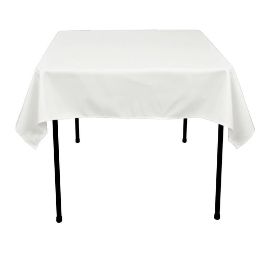 54 x 54-Inch Seamless White Rectangular Polyester Tablecloth for Wedding Party Decorations Square Table Cloth Cover