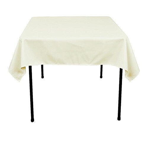 54 x 54-Inch Seamless Ivory Rectangular Polyester Tablecloth for Wedding Party Decorations Square Table Cloth Cover