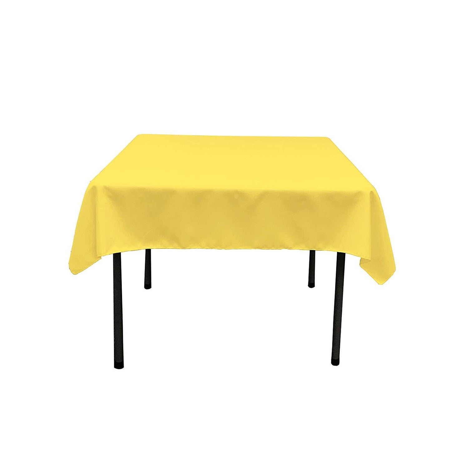 54 x 54-Inch Seamless Light Yellow Rectangular Polyester Tablecloth for Wedding Party Decorations Square Table Cloth Cover