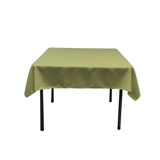 54 x 54-Inch Seamless Sage Green Rectangular Polyester Tablecloth for Wedding Party Decorations Square Table Cloth Cover