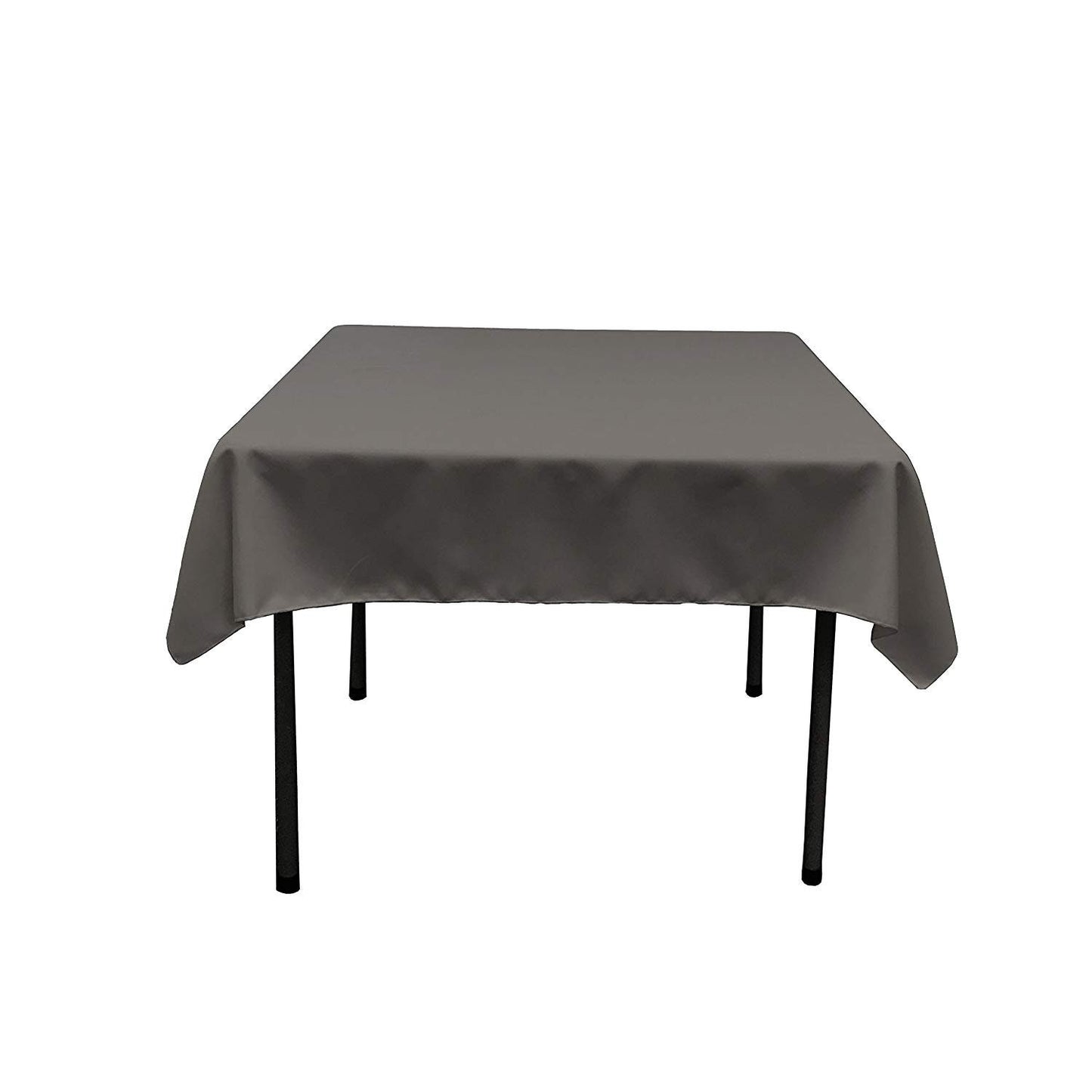 54 x 54-Inch Seamless Charcoal Rectangular Polyester Tablecloth for Wedding Party Decorations Square Table Cloth Cover