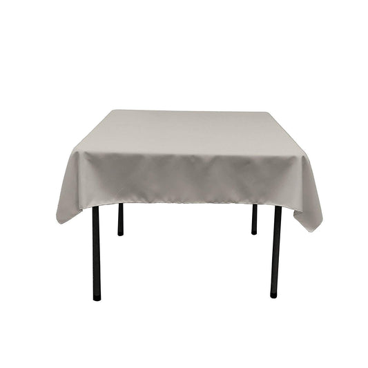 54 x 54-Inch Seamless Light Gray  Rectangular Polyester Tablecloth for Wedding Party Decorations Square Table Cloth Cover