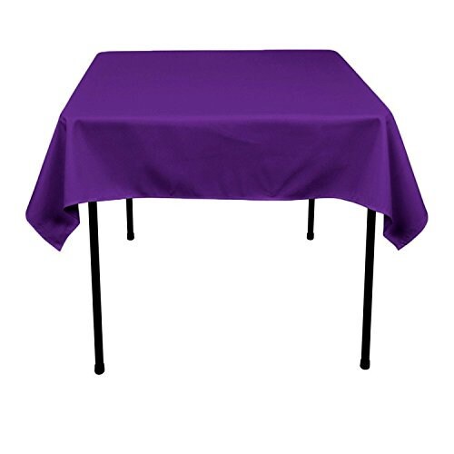 54 x 54-Inch Seamless Purple Rectangular Polyester Tablecloth for Wedding Party Decorations Square Table Cloth Cover