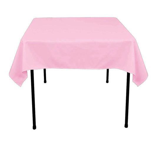 54 x 54-Inch Seamless Pink Rectangular Polyester Tablecloth for Wedding Party Decorations Square Table Cloth Cover