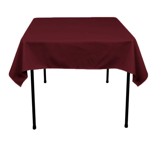 54 x 54-Inch Seamless Burgundy Rectangular Polyester Tablecloth for Wedding Party Decorations Square Table Cloth Cover
