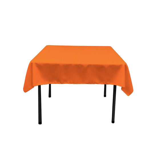 54 x 54-Inch Seamless Orange Rectangular Polyester Tablecloth for Wedding Party Decorations Square Table Cloth Cover
