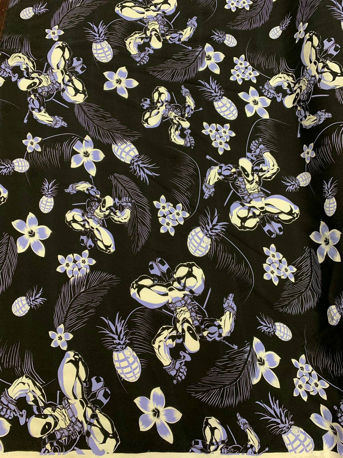 Rayon challis sold by the yard blue and black floral flowers hawaiian soft flowy fabric kids dress draping clothing organic