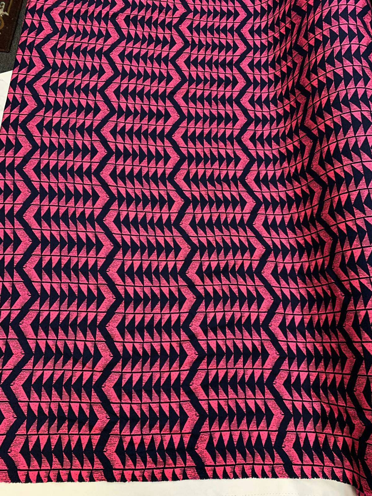 Rayon challis very soft geometric pinks and blues  Fabric by the yard 58 inches wide flowy organic kids dress draping clothing decoration