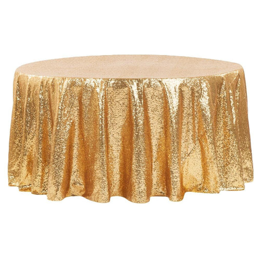 108" Round Sparkly Gold Sequin Table Cloth Sequin Table Cloth, Cake Sequin Tablecloths, Sequin Linens for Wedding