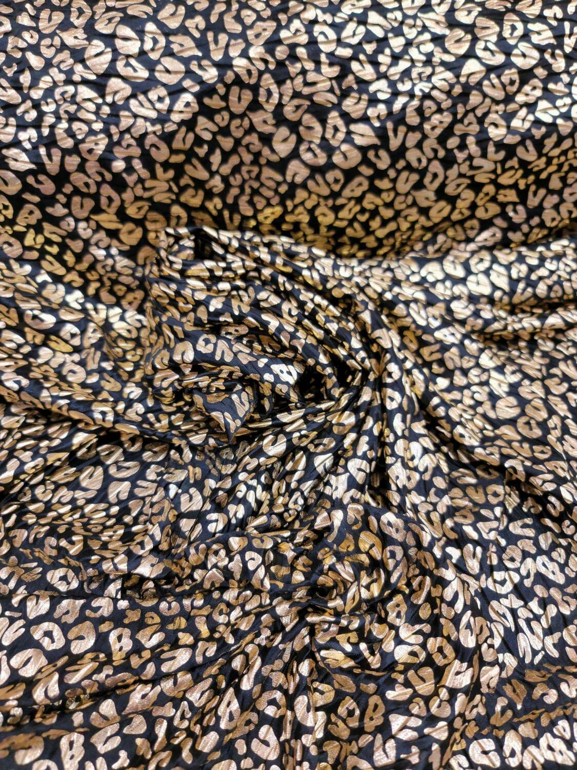 Gold Black Cheetah Stretch Fabric Sold By The Yard Gown Gorgeous Fabric Stretch Clothing Draping Decoration Gorgeous Snake Stretch Fabric