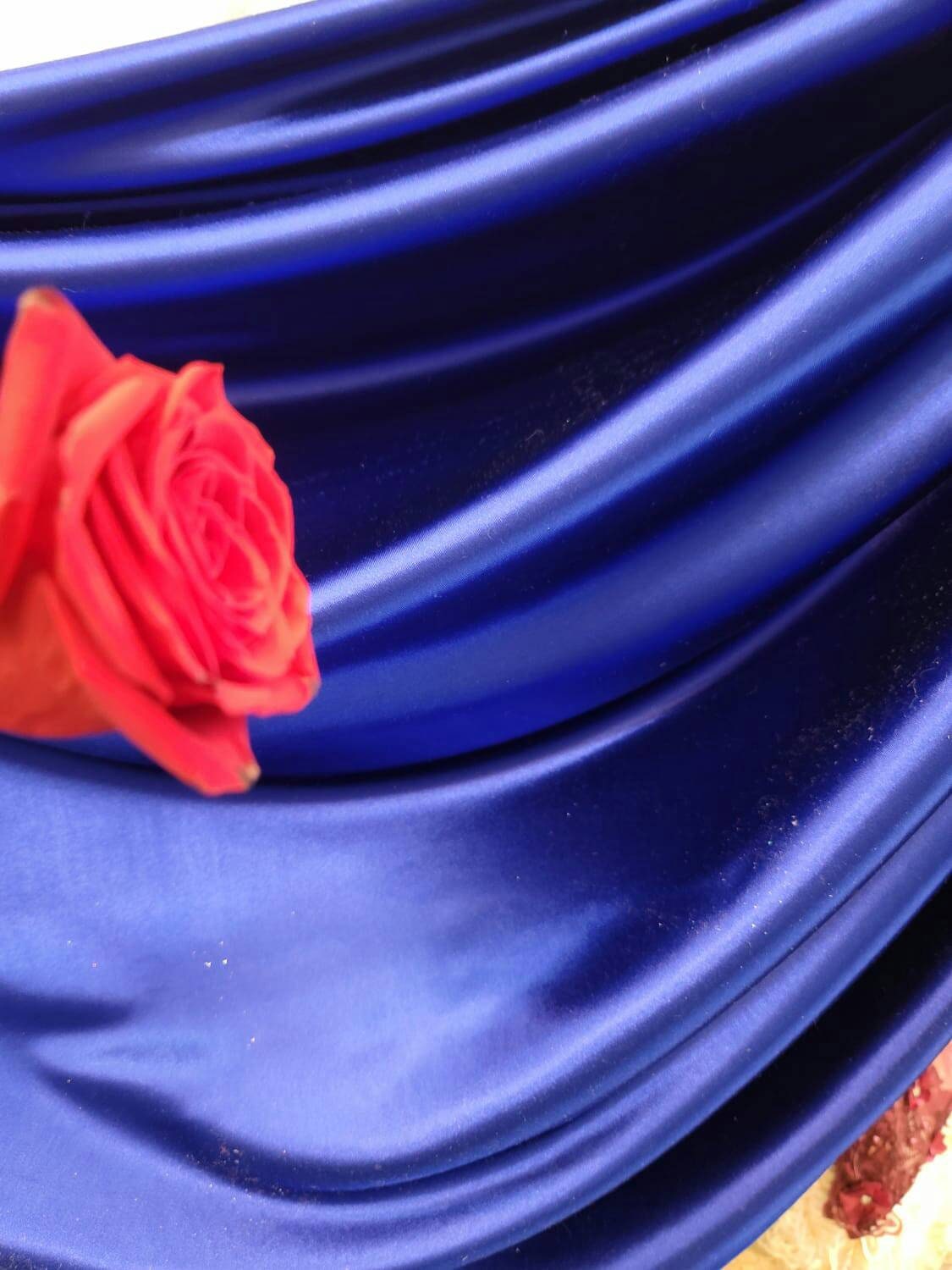 Royal Blue Stretch Nylon Spandex Fabric By The Yard Prom Gown Bridal Evening Dress Fashion Stretch Draping Clothing Swimwear Luxury