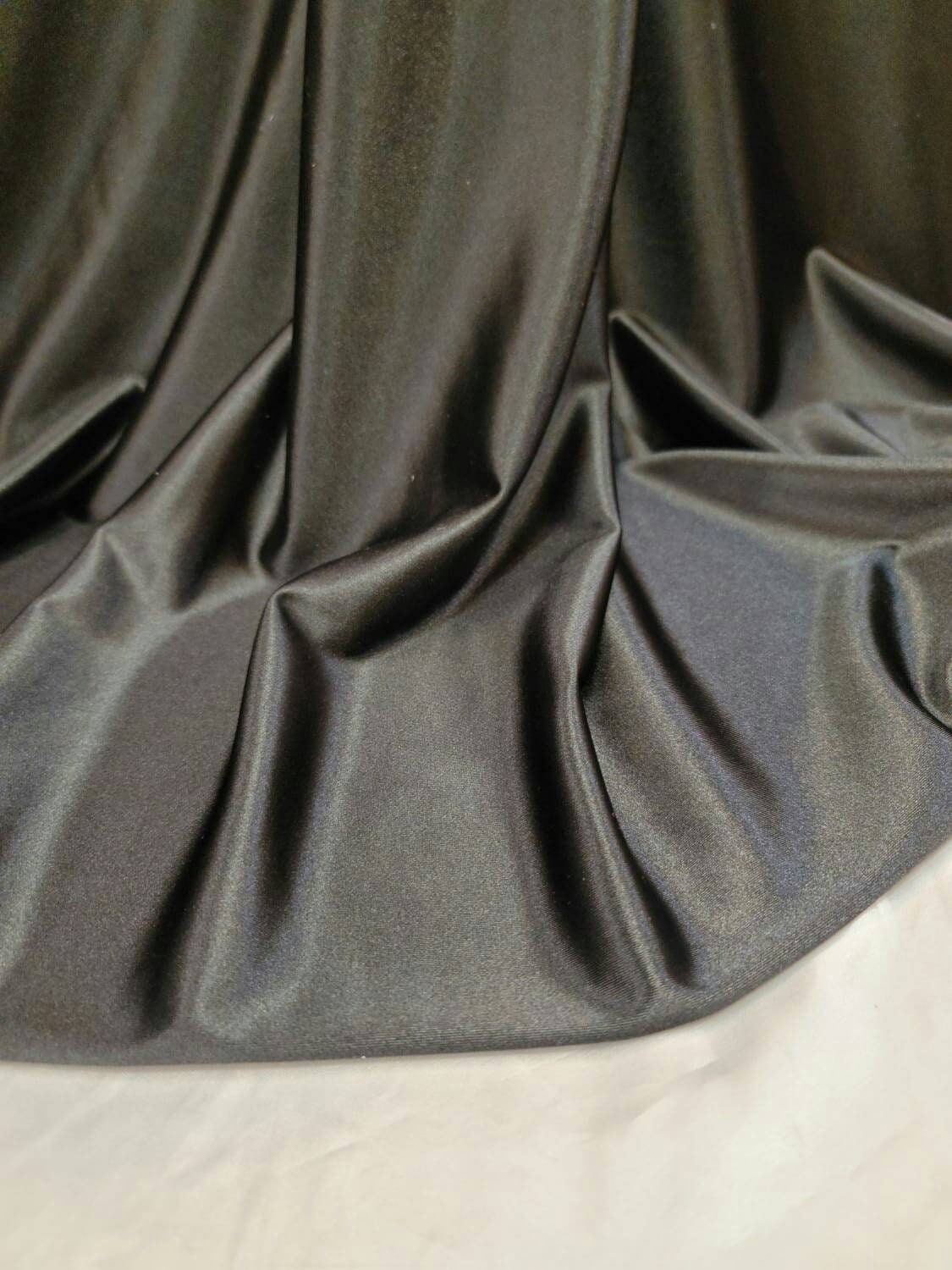 Black Stretch Nylon Spandex Fabric - Soft, Gorgeous, Sold by the Yard