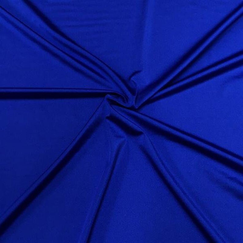 Shiny Finish Milliskin Nylon Spandex Fabric | (4 Way Stretch/Per Yard) Royal