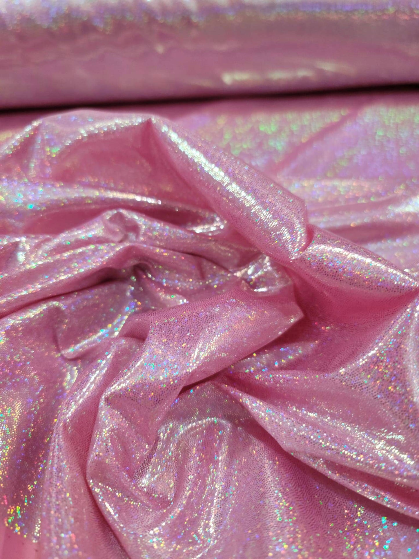Pink Sparkly Glitter Foil Fabric By The Yard Glossy Ligth Weight Lame  Gown Party Dress Decoration Shimmer Holografic Fashion Prom Party
