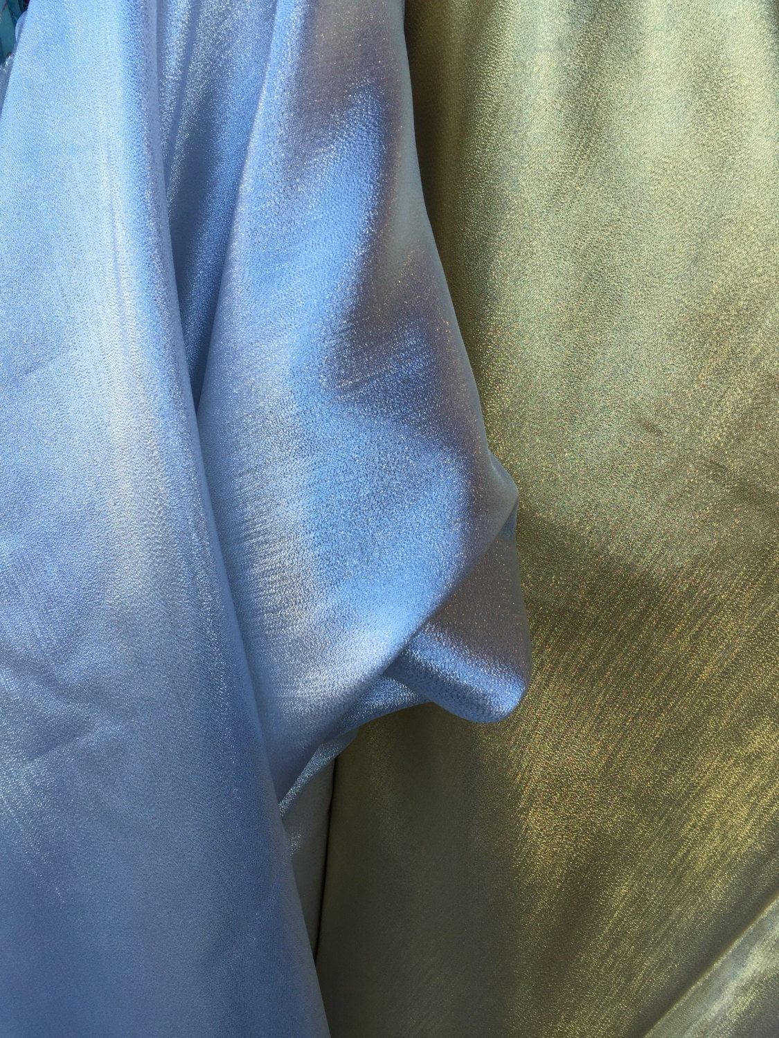 Silver Metalic Silk Lame Fabric Sold by the Yard Wedding Prom Draping Decoration Tablecloths Party