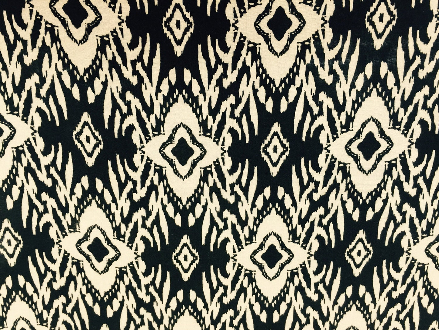 100% rayon challis beige n black geometrical pattern  Fabric by the yard soft organic kids dress draping clothing decoration flowy